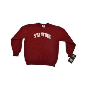 Stanford University Youth Red Pull Over Sweatshirt Crew Small NEW